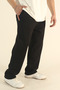Men's Baggy Winter Cotton Puffer Fabric Wide-Leg Sweatpants - 4