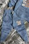 Boy's Enjoy the Mold Printed Hooded Sweatshirt Blue Tracksuit Set - 3