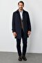 Men's Navy Blue Coat - 5