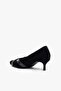 Simone Black Suede Leather Women's Heeled Shoes - 3