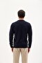 Men's Crew Neck Wool Sweater Winter Stylish Warm and Soft Knitwear Navy Blue 2XL - 4