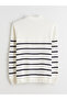 Esvab • Modern & Distinctive Devrik Roba Collar Striped Men's Knitwear Sweater - 7