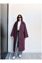 Herringbone Pattern Pocketed Long Coat