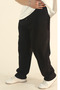 Men's Baggy Winter Cotton Puffer Fabric Wide-Leg Sweatpants - 5