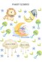 Blue Room Themed Wall Decoration Sticker Set - 2