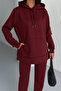 Scuba Diver Fabric Oversize Sweatshirt Bottom Pants Carrot Form Hijab Set - 2