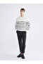 Esvab • Modern & Distinctive Devrik Roba Collar Striped Men's Knitwear Sweater - 3