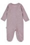 Lace-Like Knit Printed Jumpsuit with Socks (Nature) Purple - 2