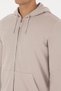Men's Regular Fit Zippered Hooded Stone Knitted Cardigan 50313719-Vr049 - 7