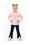 Girl's Flared Tights, K Hooded Sweatshirt, m Transitional Bottoms and Top Set