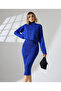 Women's Knitted Patterned Knitwear Two-Piece Set Sweater and Dress - 5