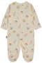 Organic Interlock Booties Jumpsuit (Organic Cupcakes) Beige - 2
