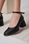 Josephine Women's Matte Black Heeled Shoes - 6