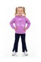 Girl's Flared Tights, K Hooded Sweatshirt, m Transitional Bottoms and Top Set