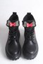 Non-Slip Lightweight Waterproof Sole Butterfly Heart and Stone Detail Short Zippered Girls' Winter Boots - 5