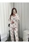 Women's Ecru Waffle Premium Pajama Set with Innerwear - 7