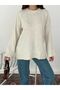 Women's Long Crew Neck Mohair Sweater - 3