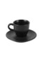 Zeugma Matte Black Turkish Coffee Cup Set of 6 - 2