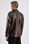 Maroquin Leather Eduardo Men's Leather Coat - 6