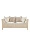 Azalea 2 Seater Fabric Sofa - Beige/Champagne Gold, Solid Wood, Stylish & Comfortable - 182x88x77cm
