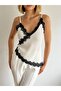 Stylish Blouse with Lace Detail Straps - 4