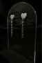 Heart-Shaped Draped Steel Earrings |   Vera Series - 3