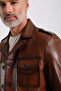 Maroquin Leather Eduardo Men's Leather Coat - 5