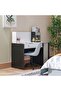 Petra Kids Study Desk with Hutch - 1 Drawer & 1 Door, White & Grey, Engineered Wood, 110x54x120.4cm - 5