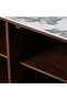 Alhamra Stone Top Buffet Cabinet, Elegant White/Green/Brown Design, 180x48x80cm, Durable MDF & Metal - 8