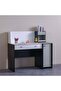 Petra Kids Study Desk with Hutch - 1 Drawer & 1 Door, White & Grey, Engineered Wood, 110x54x120.4cm