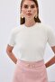 Bearded Short Sleeve Knitwear - Ecru - 4