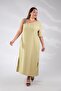 333481 Women's Plus Size One-Shoulder Striped Dress Light Green