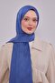 Denim Blue Jacquard Shawl - 3