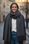 Set of 2 Puffy Off-White Smoked Soft Textured Women's Scarf Shawl Shoulder Wrap 50X190 cm - 4
