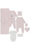 Organic Interlock Zibin Set 10 Pieces (Organic Sleepy Sheepy) Pink