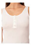 27063 Women's Cotton Ribbed Knit Corded Fabric Stretchy Comfortable, Front Placketed Thick Strap Knitted Tank Top Crop Outerwear - 2
