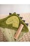 Outlet 100% Cotton Baby Girl-Boy Bath Towel Swaddle Khaki/Dino - 3