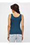 27063 Women's Cotton Ribbed Knit Corded Fabric Stretchy Comfortable, Front Placketed Thick Strap Knitted Tank Top Crop Outerwear - 5