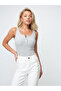 27063 Women's Cotton Ribbed Knit Corded Fabric Stretchy Comfortable, Front Placketed Thick Strap Knitted Tank Top Crop Outerwear - 2