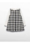 Abel Lula Girl's Dress Checkered - Black - 4