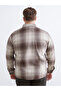 Brown Regular Fit Wool Blend Plaid Men's Shirt Jacket - 4