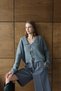 Long Sleeve Gray Color Knitwear Cardigan with Tie Detail - 2