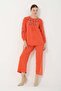 Hatunatila Hera Fabric Front and Sleeves Authentic Embroidered Tassel Double Suit 7665 Orange - 7