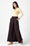 Belt Detailed Wide Leg Winter Woolen Trousers