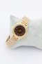 Style Pearl/Gold Luxury Watch, Black Zirconia Stone Steel Watch - 2