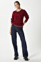 Women's College Themed Burgundy Knit Sweater - 7