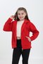 100% Organic Cotton Girls' Sweatshirt Cardigan with 3-Layer Fleece, Hood, Zipper, and Kangaroo Pocket - 4