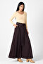 Belt Detailed Wide Leg Winter Woolen Trousers - 3