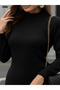 New Season Women's Winter Knitwear Dress Mini Length Long Sleeve and Turtleneck - 3