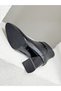 2553901K Solely Leather with Buckle Detail 7cm Thick Heel Boots for Women - 6